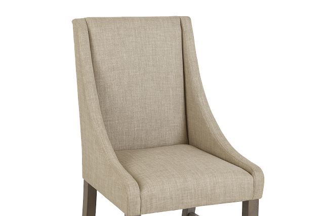 Taryn Light Taupe Upholstered Arm Chair (5)