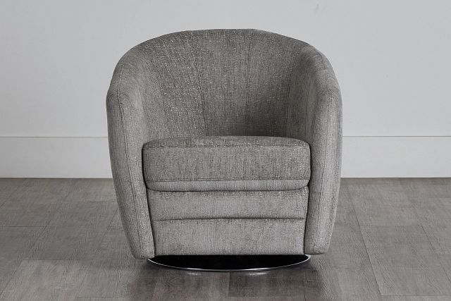 Blakely Gray Fabric Swivel Chair