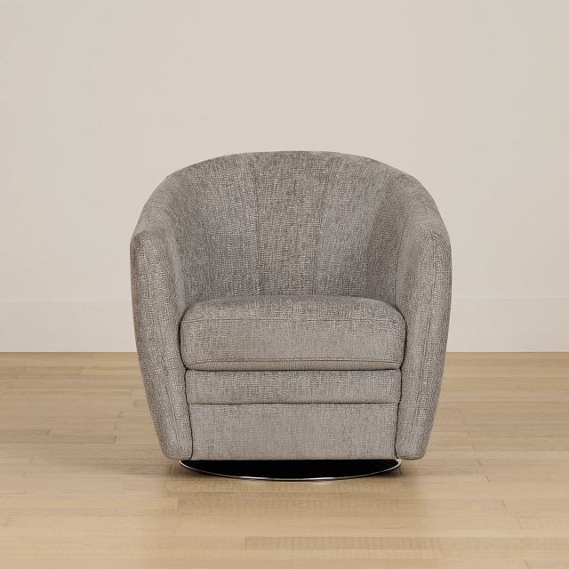 Blakely Gray Fabric Swivel Chair