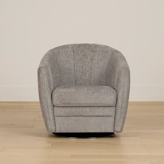 Blakely Gray Fabric Swivel Chair