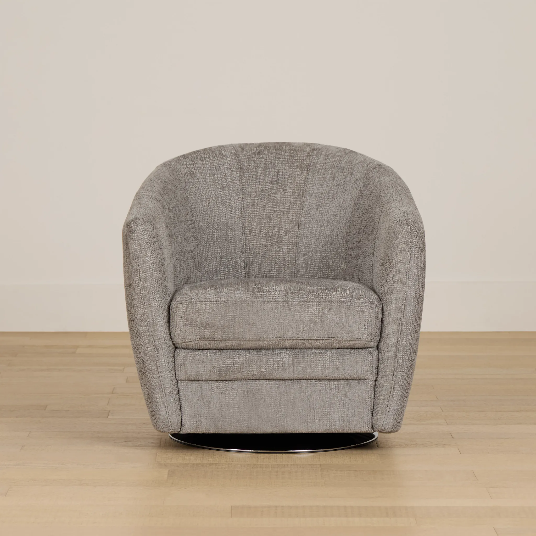 Blakely Gray Fabric Swivel Chair