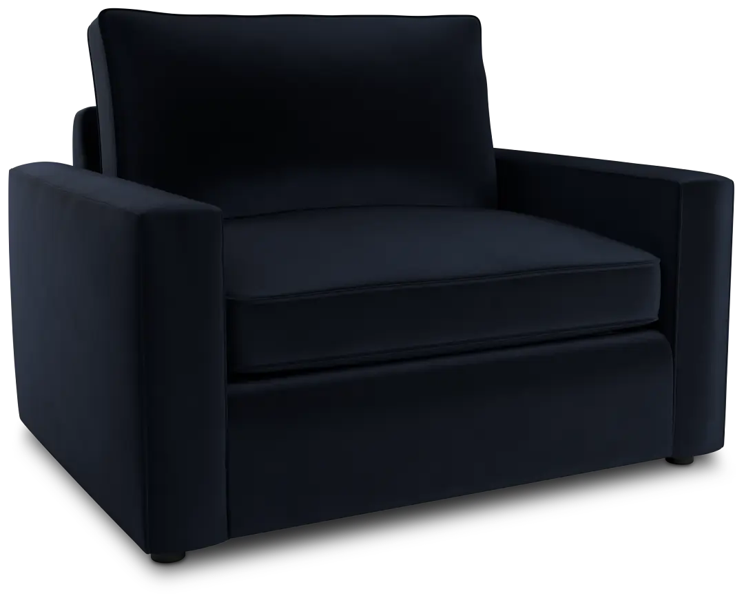 Siesta Joya Dark Blue Fabric Memory Foam Sleeper Siesta Joya Dark Blue Fabric Memory Foam Sleeper