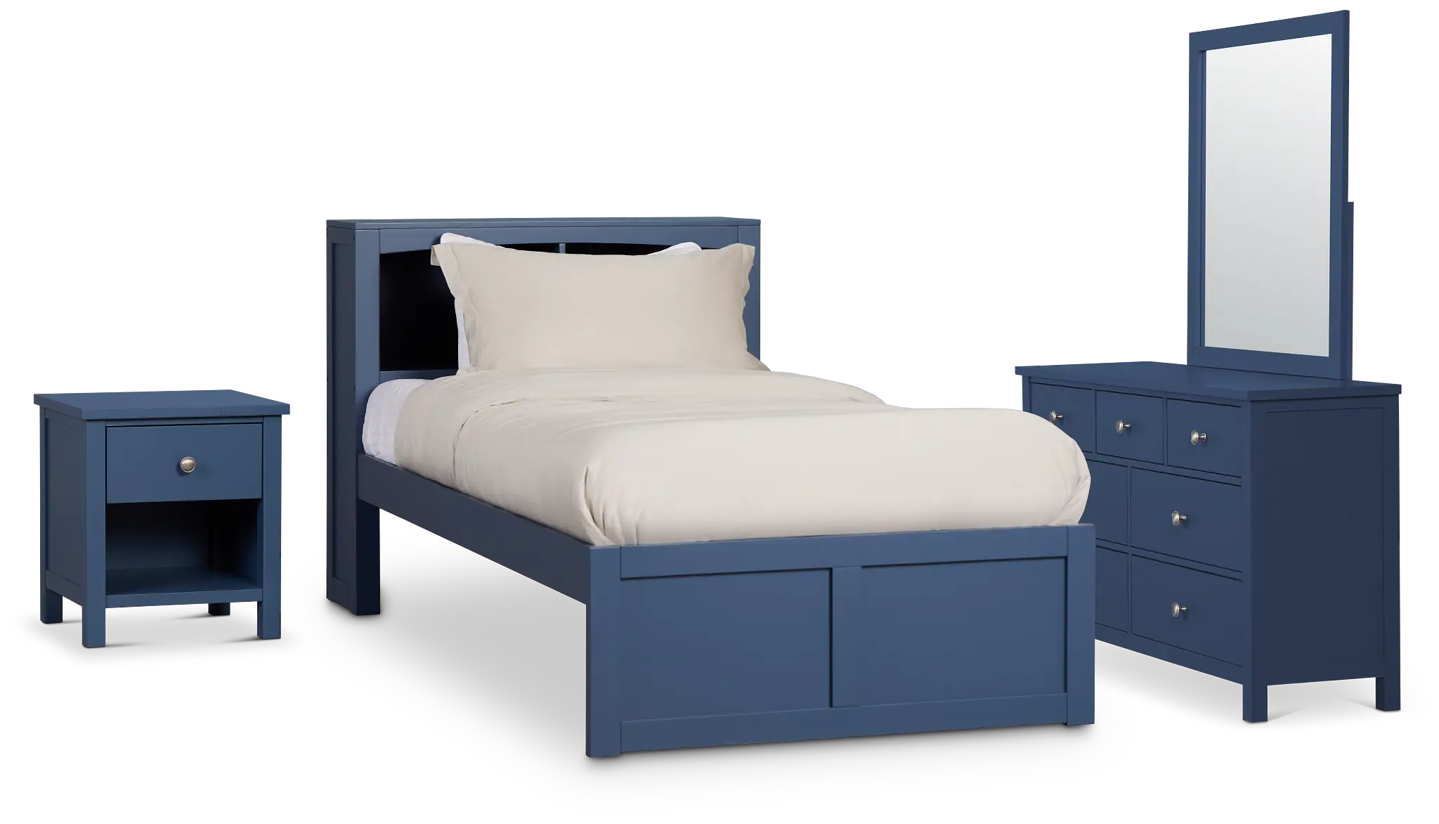Charleston Dark Blue Bookcase Bedroom Charleston Dark Blue Bookcase Bedroom