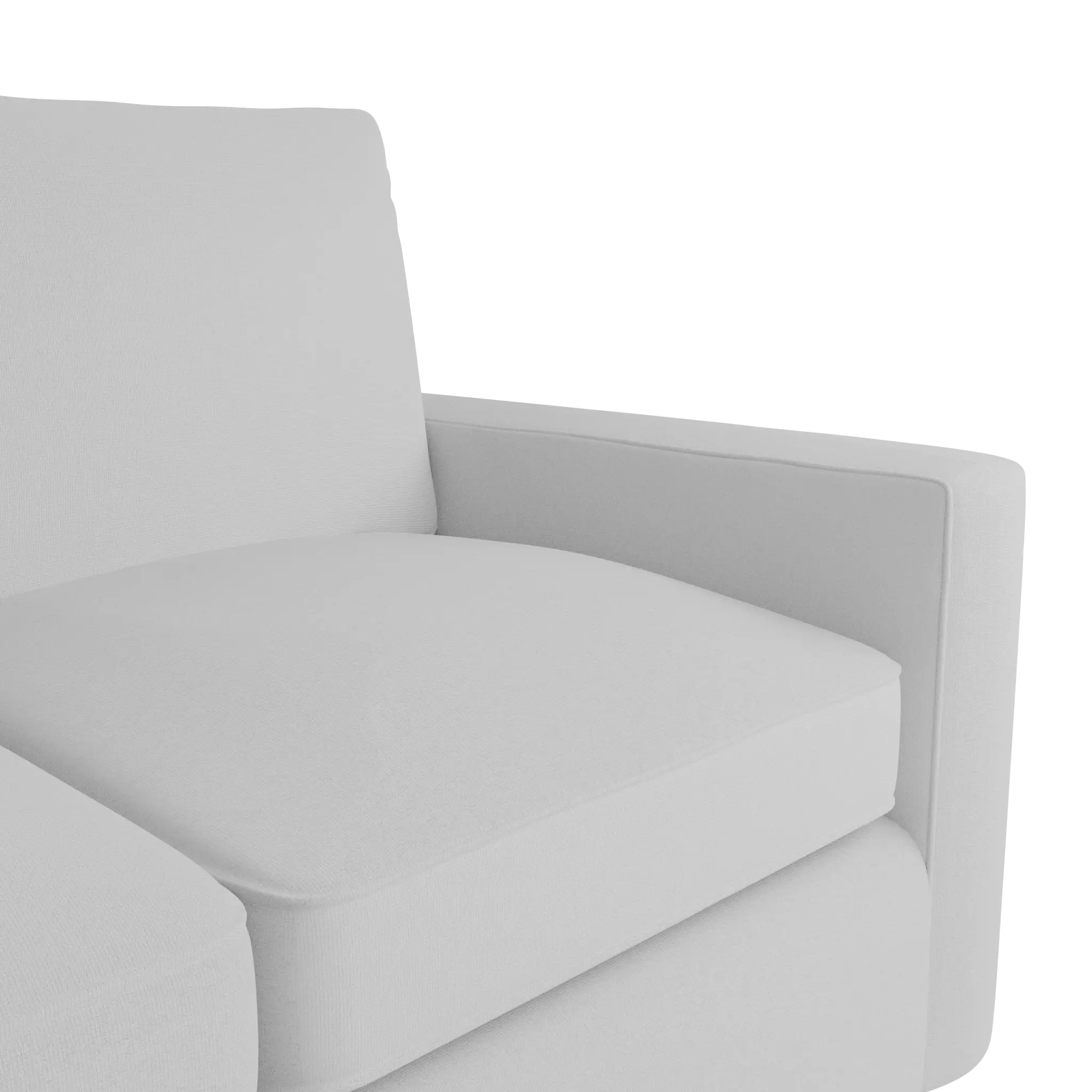 Siesta Suave White Fabric Memory Foam Sleeper Siesta Suave White Fabric Memory Foam Sleeper