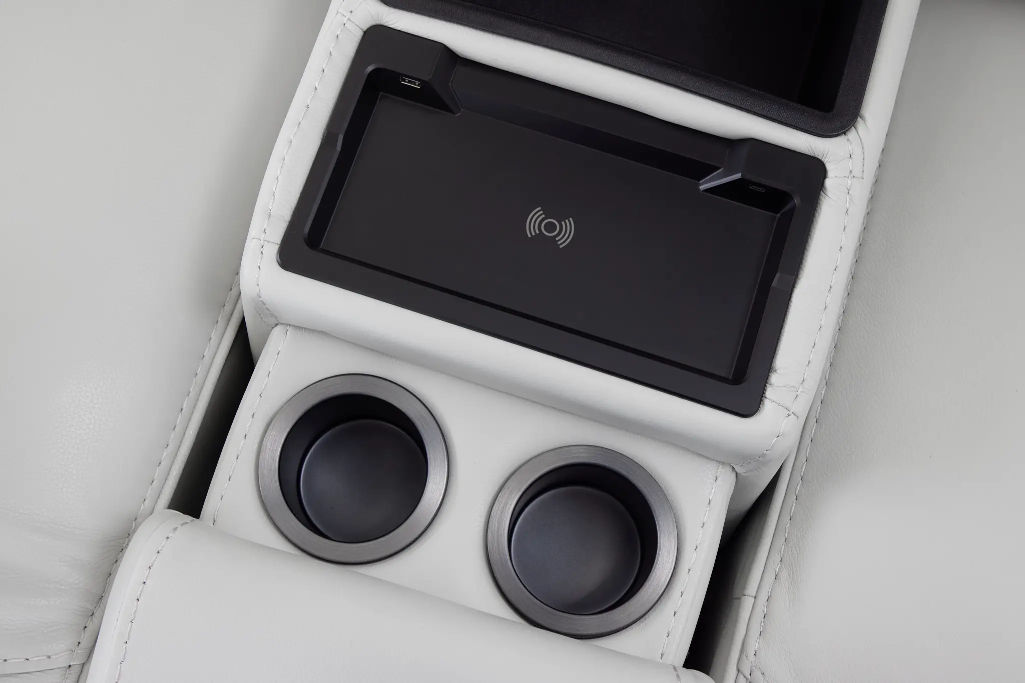 Reign Gray Lthr/vinyl Large Triple Power Reclining Two-arm Sectional Reign Gray Lthr/vinyl Large Triple Power Reclining Two-arm Sectional