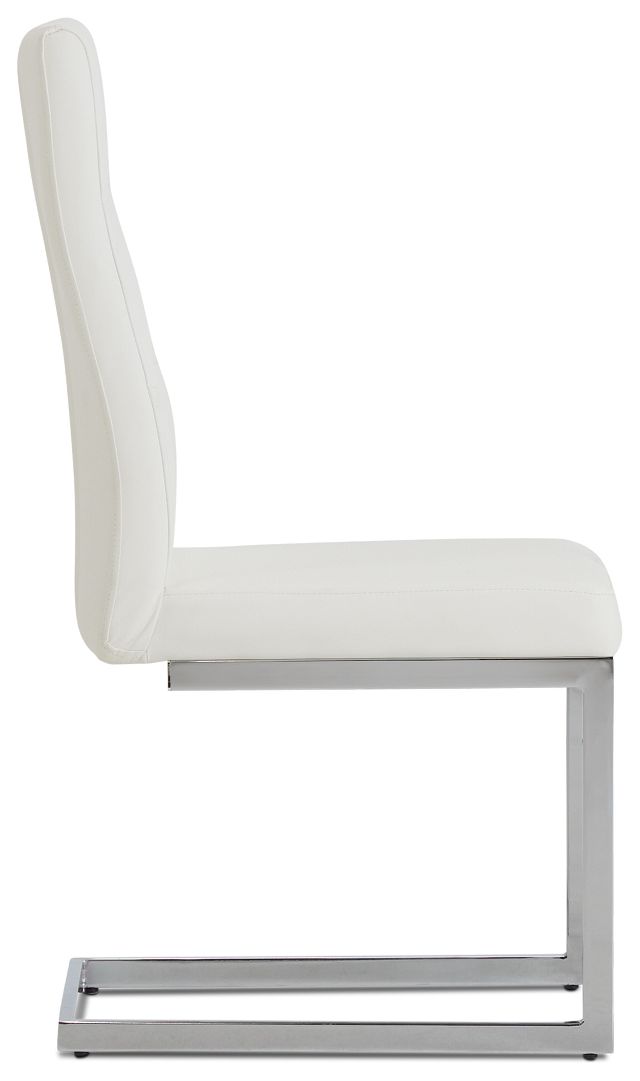 Bronx White Upholstered Side Chair