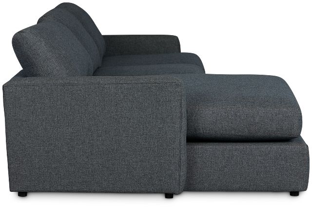 Noah Dark Gray Fabric Small Left Chaise Sectional