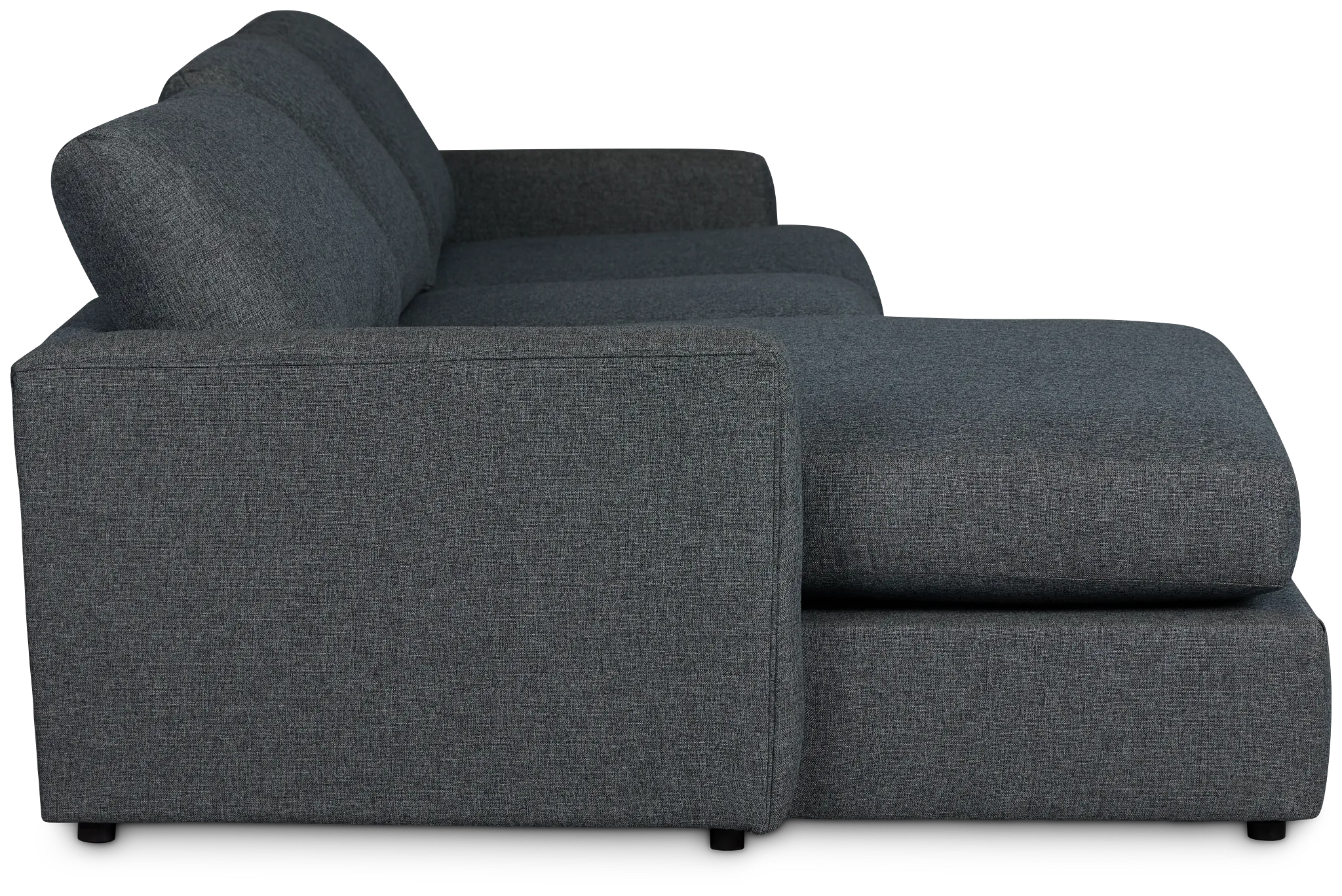 Noah Dark Gray Fabric Small Left Chaise Sectional