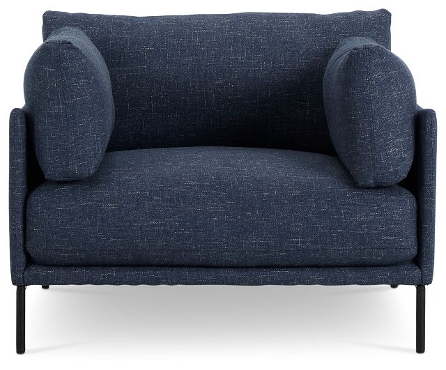 Oliver Dark Blue Fabric Chair