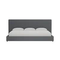Grayton Delray Dark Gray 54" Upholstered Platform Bed
