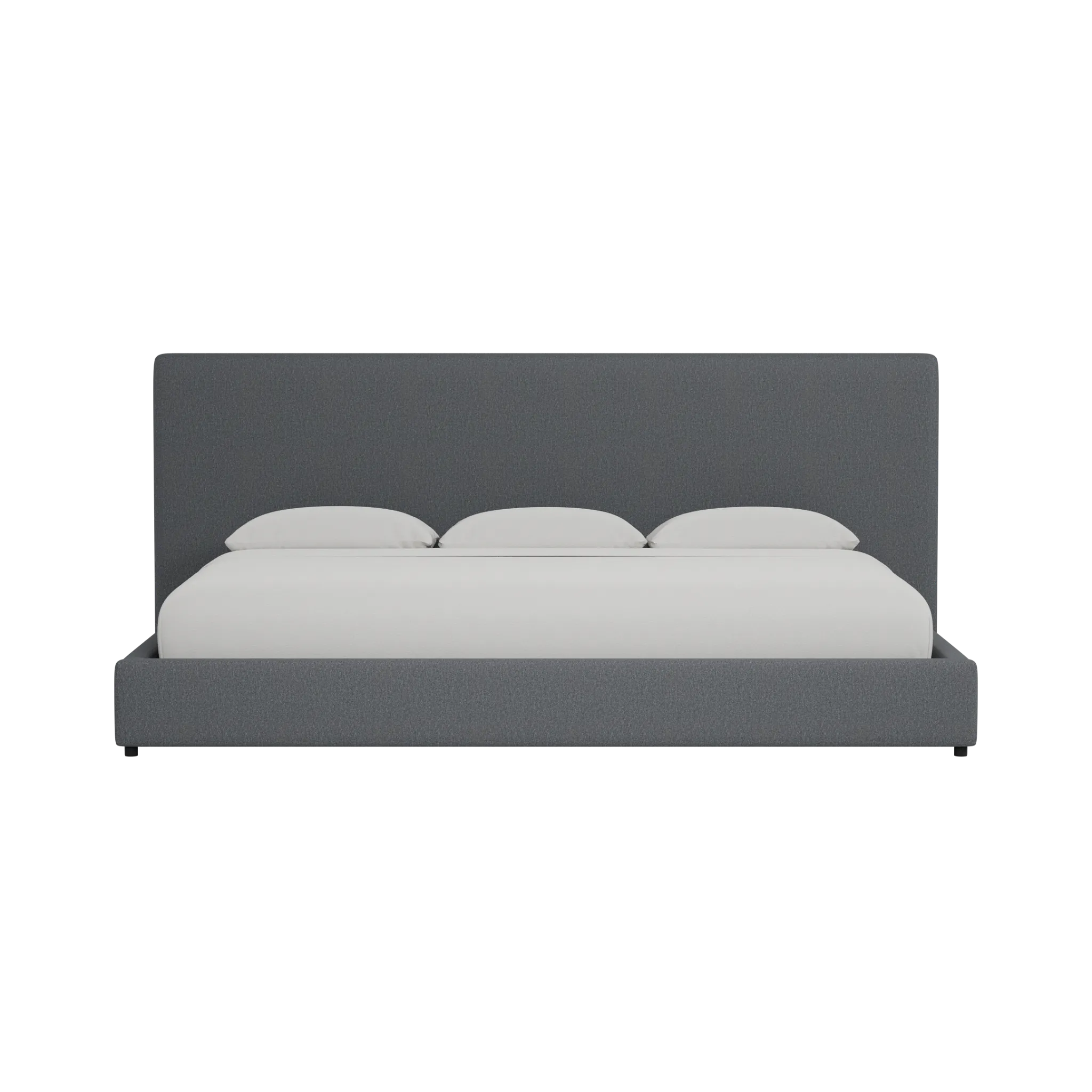 Grayton Delray Dark Gray 54" Upholstered Platform Bed