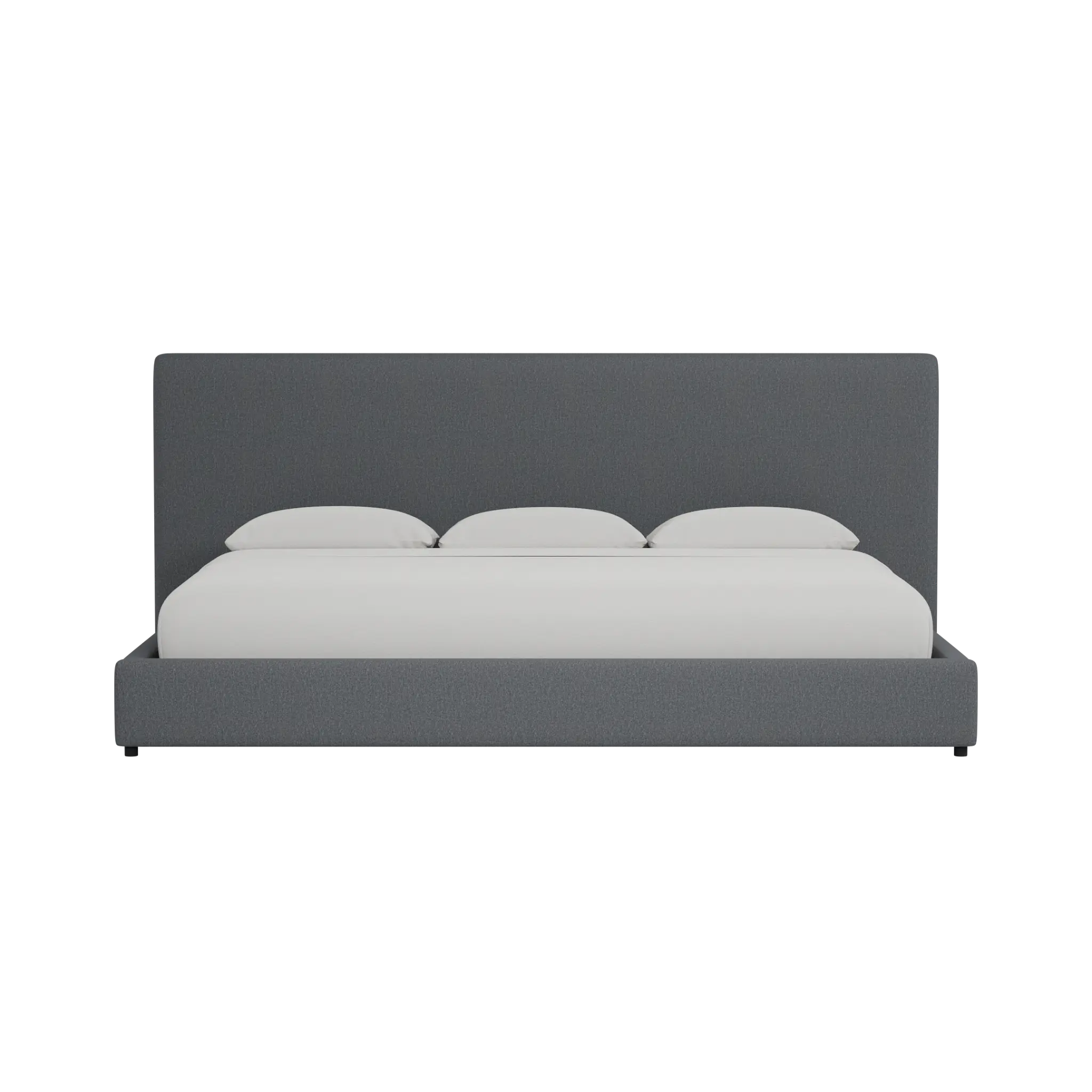 Grayton Delray Dark Gray 54" Upholstered Platform Bed Grayton Delray Dark Gray 54" Upholstered Platform Bed