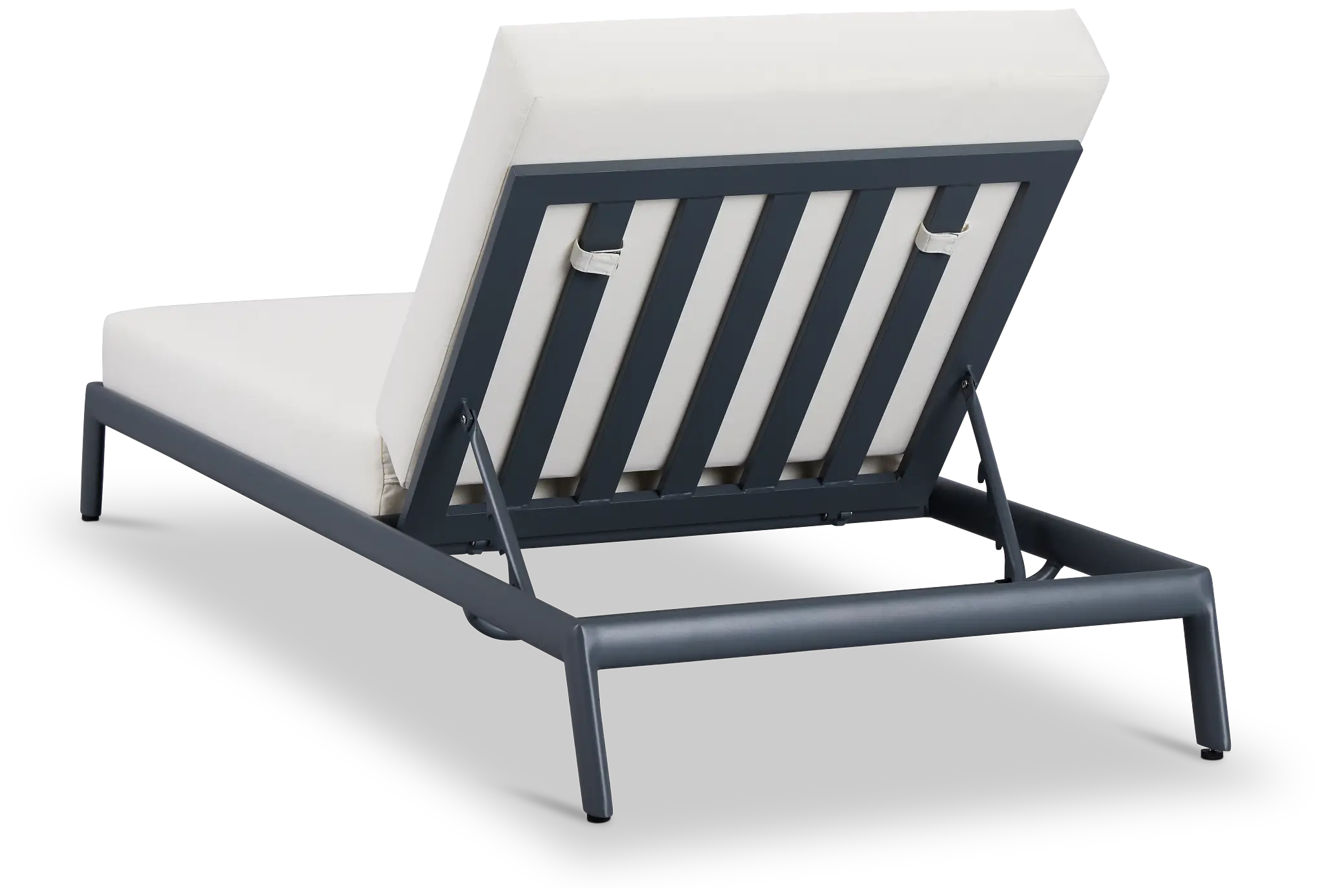 Tortuga Gray White Cushioned Chaise Tortuga Gray White Cushioned Chaise