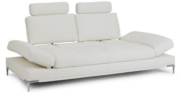 Camden White Micro Sofa With Detachable Headrests (4)