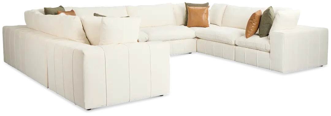 Cruz White Fabric 8-piece Modular Sectional Cruz White Fabric 8-piece Modular Sectional
