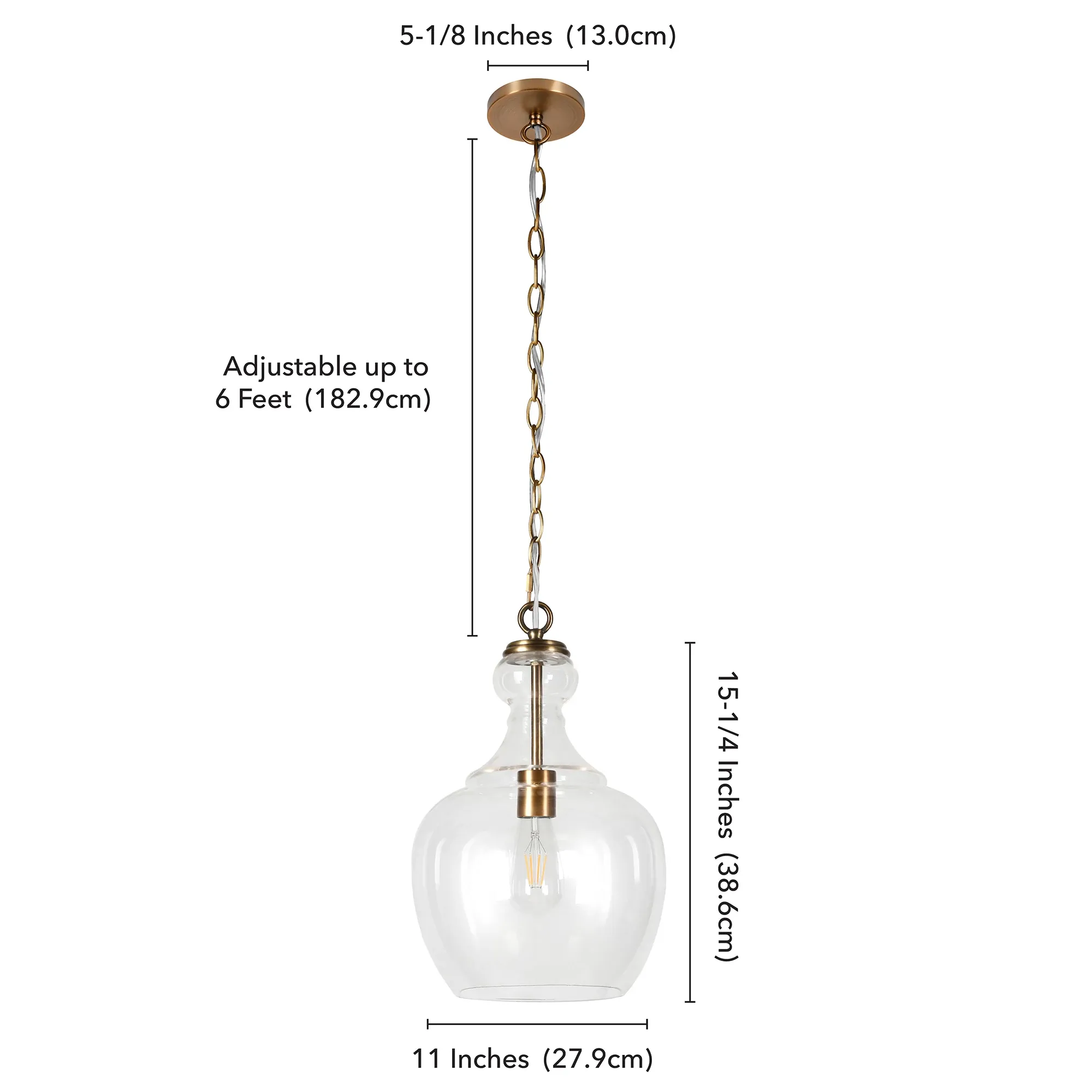 Aurlia Gold Glass Pendant