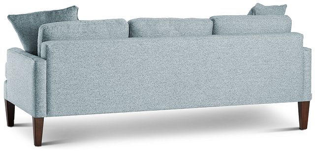 Morgan Teal Fabric Sofa With Wood Legs (4)