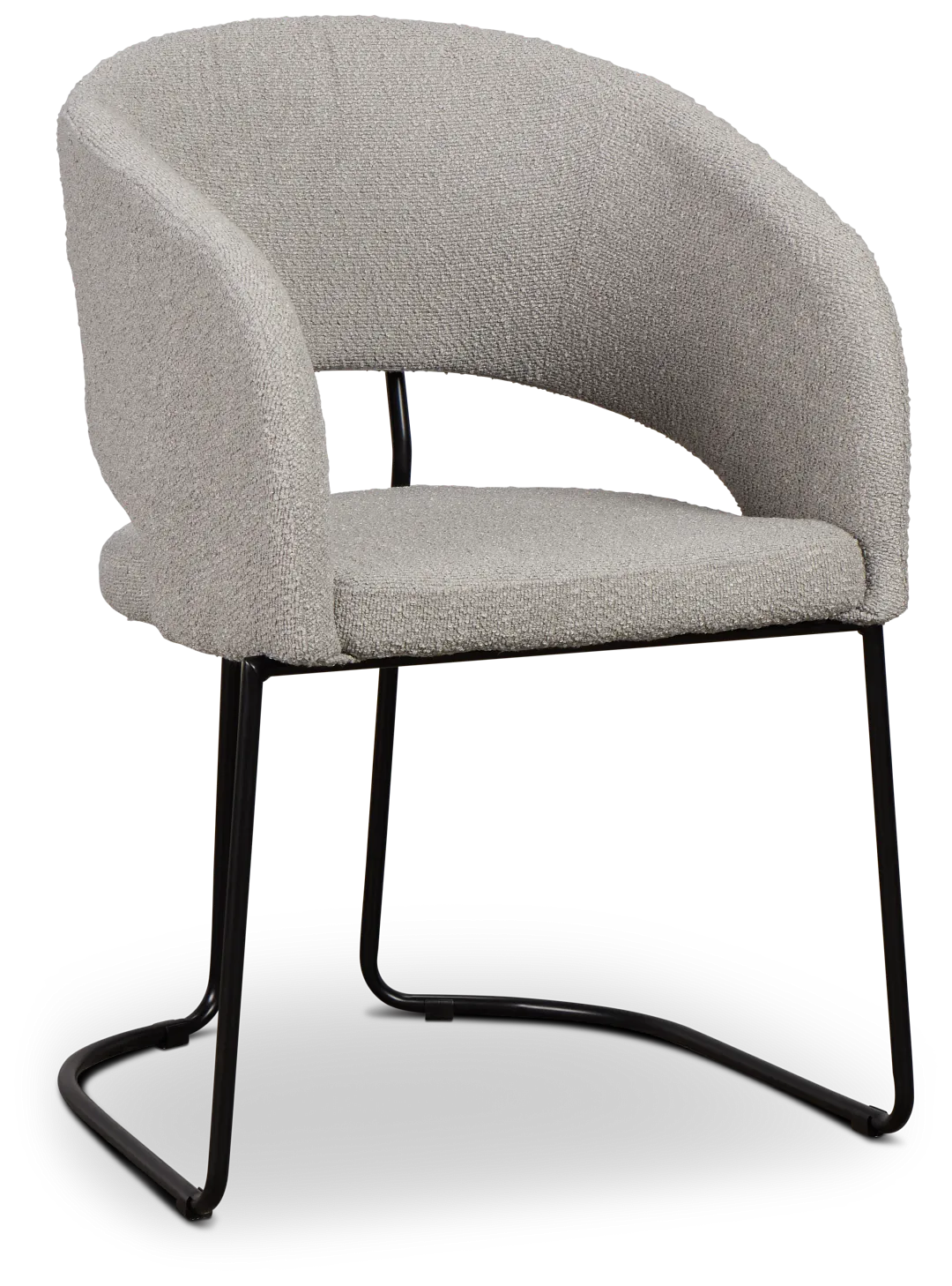 Merrick Gray Round Upholstered Side Chair
