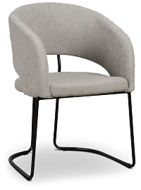 Merrick Gray Round Upholstered Side Chair