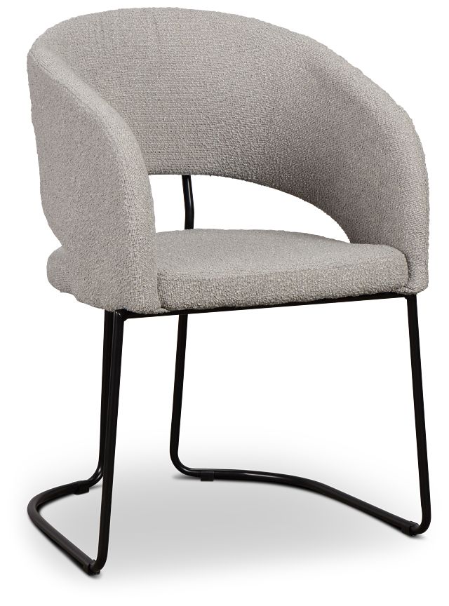 Merrick Gray Round Upholstered Side Chair