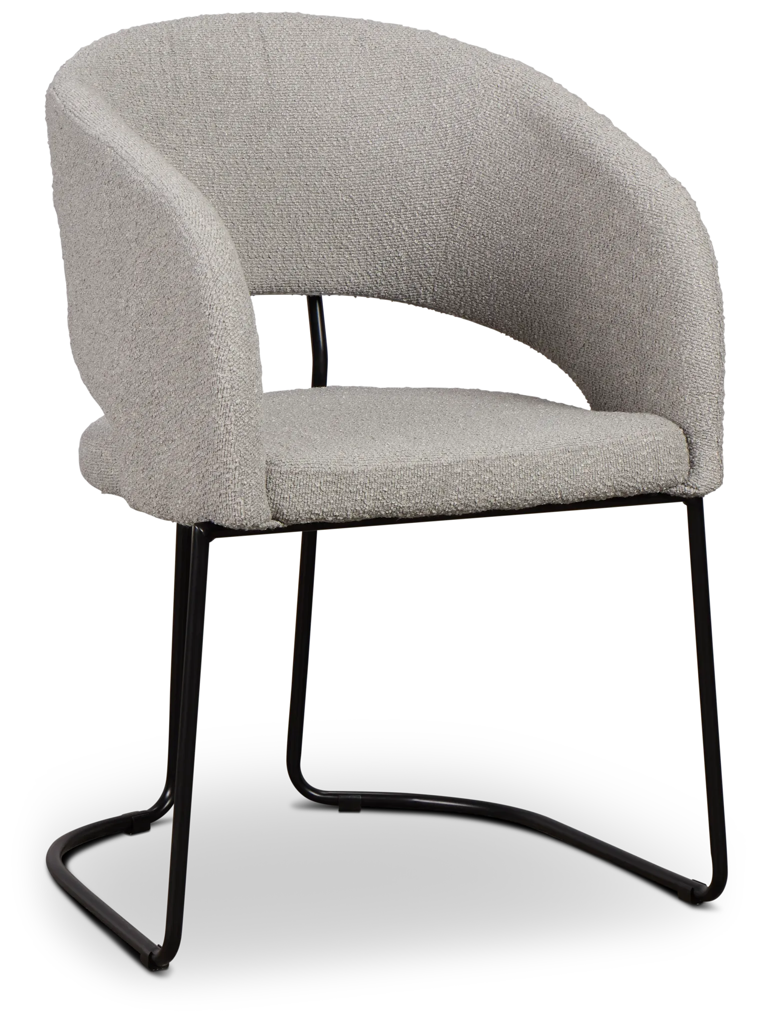 Merrick Gray Round Upholstered Side Chair