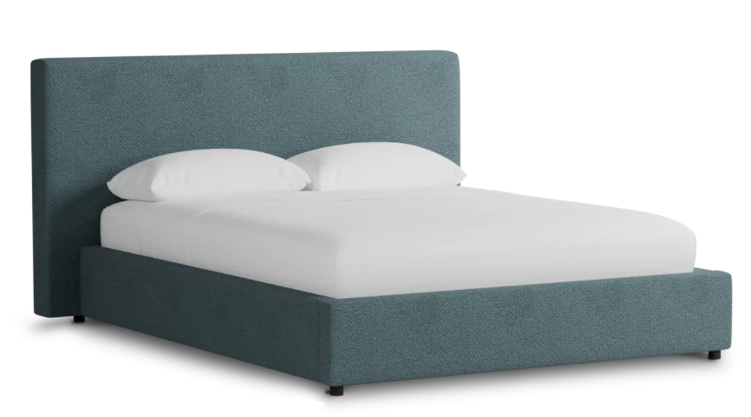 Grayton Sutton Blue 44" Upholstered Platform Bed