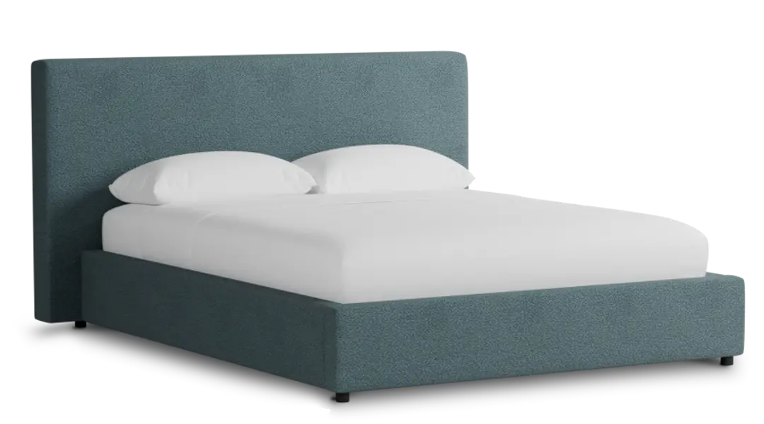 Grayton Sutton Blue 44" Upholstered Platform Bed Grayton Sutton Blue 44" Upholstered Platform Bed
