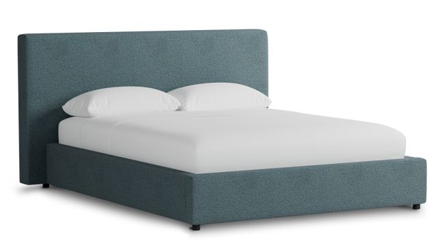 Grayton Sutton Blue 44" Upholstered Platform Bed