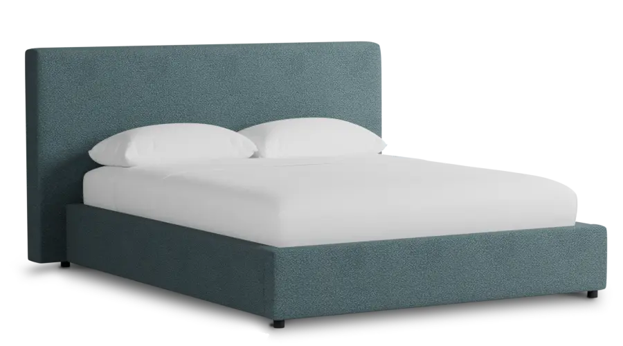 Grayton Sutton Blue 44" Upholstered Platform Bed Grayton Sutton Blue 44" Upholstered Platform Bed