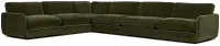 Jules Green Velvet 6-piece Modular Sectional