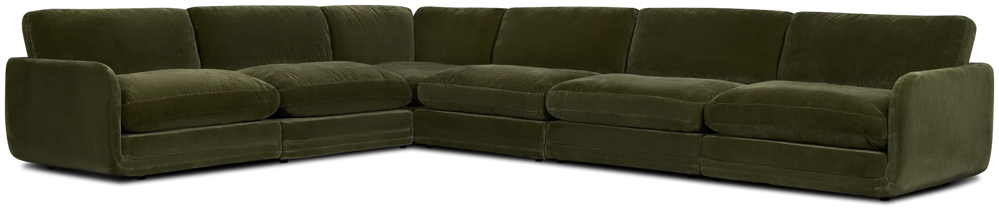 Jules Green Velvet 6-piece Modular Sectional