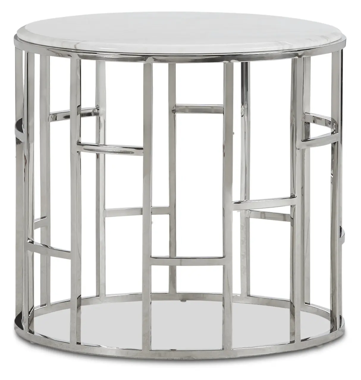 Koda Marble Round End Table Koda Marble Round End Table