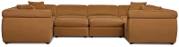 Aria Medium Brown Micro Immersive 10-piece Pit Sectional W/2 Speakers