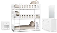 Charleston White Triple Bunk Bedroom