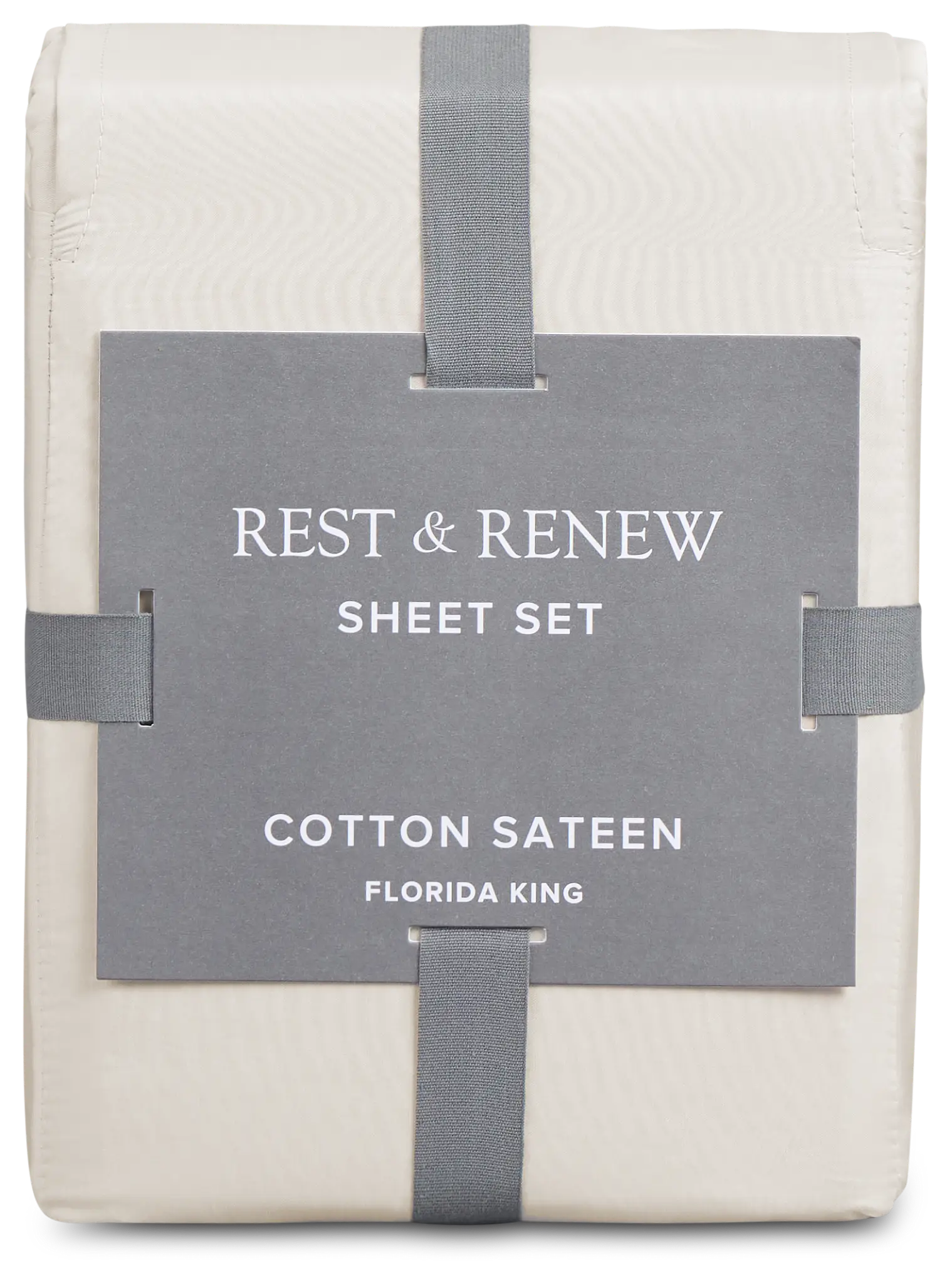 Rest & Renew Cotton Sateen Beige 300 Thread Sheet Set Rest & Renew Cotton Sateen Beige 300 Thread Sheet Set