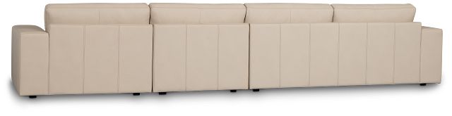 Kellan Ivory Leather Small Right Chaise Sectional