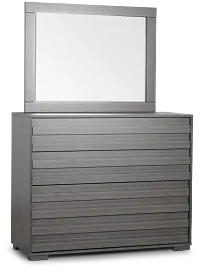 Everett Gray Dresser & Mirror