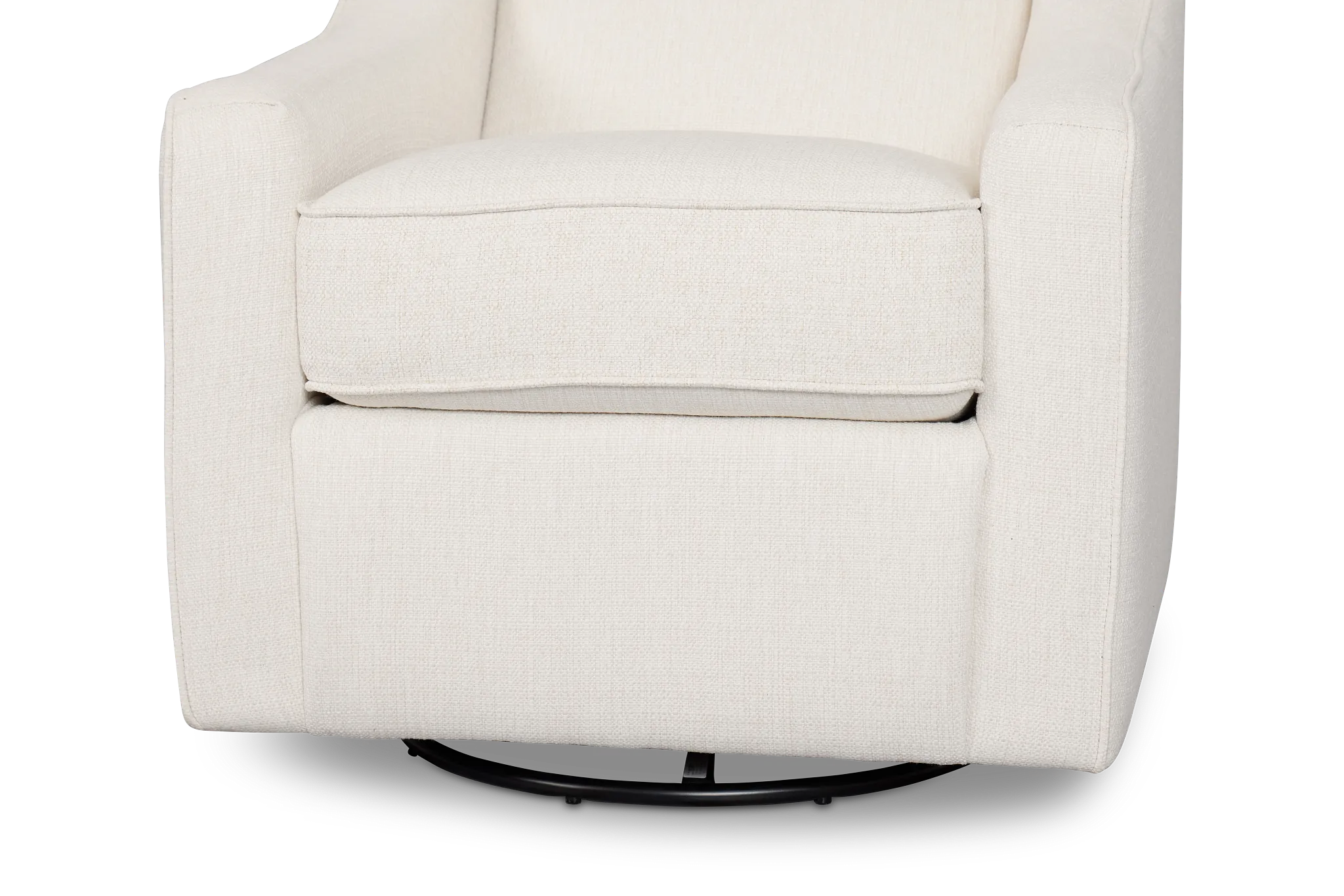 Sinclair Light Beige Fabric Swivel Chair