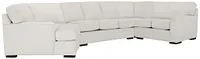 Austin White Cool Mfoam Left Cuddler Memory Foam Sleeper Sectional