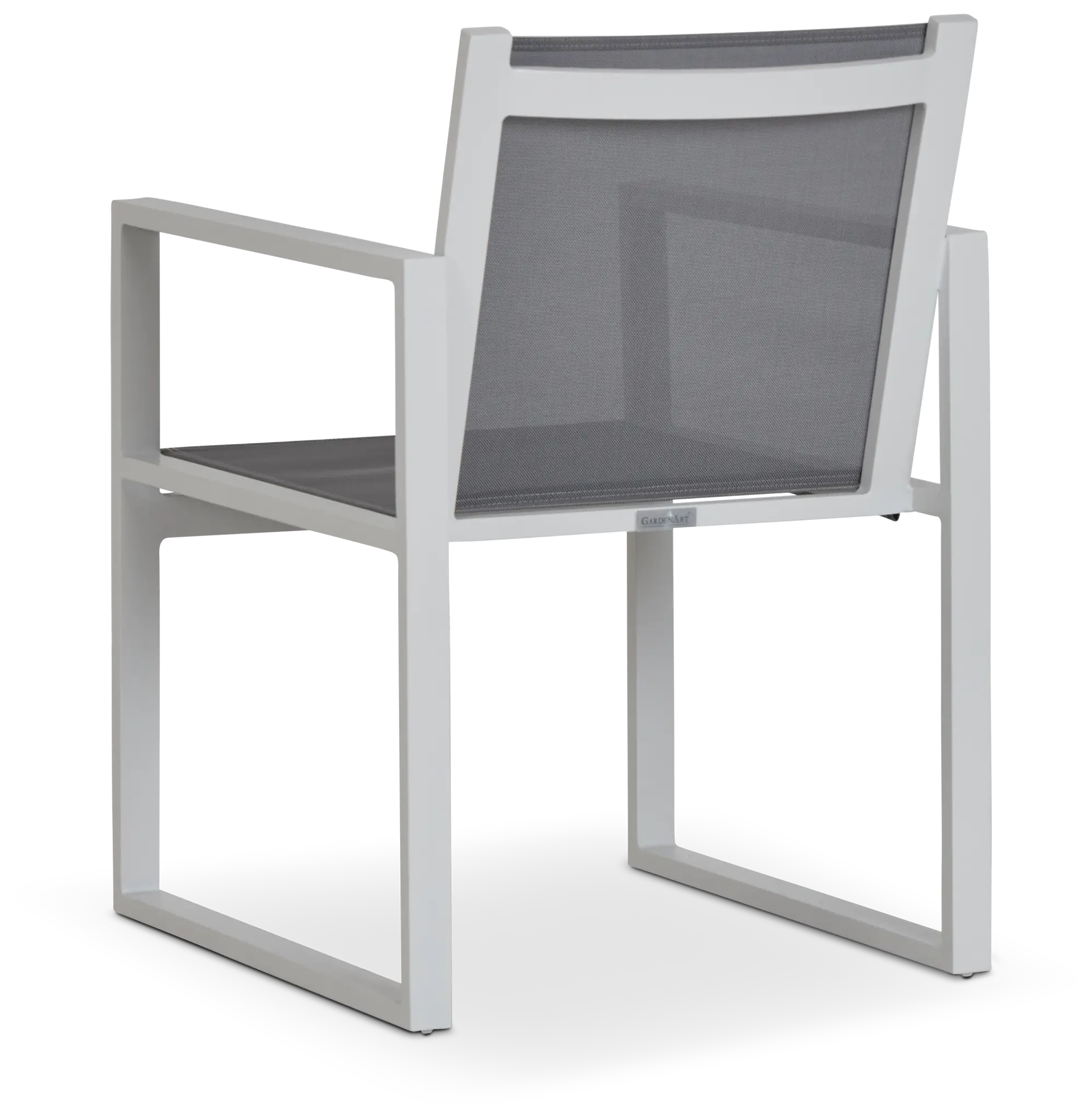 Linear2 White Aluminum Sling Arm Chair Linear2 White Aluminum Sling Arm Chair