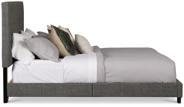 Flagler Gray Uph Panel Bed