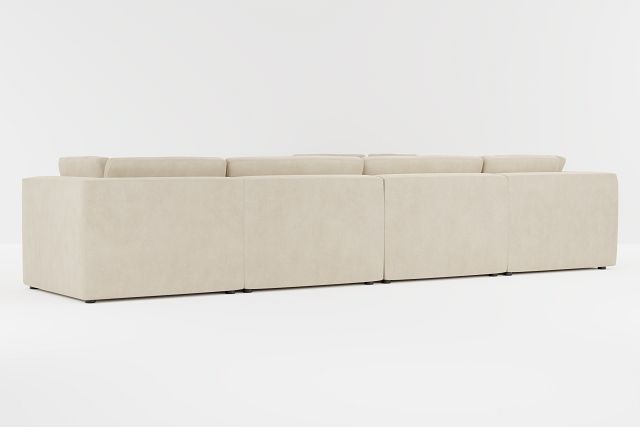 Destin Peyton Beige Fabric 6-piece Modular Sectional