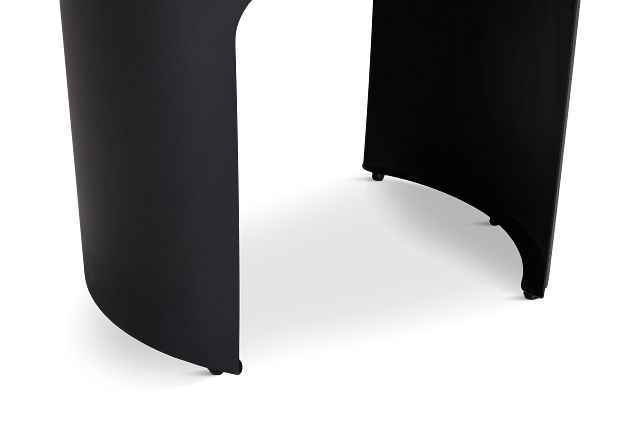 Abel Black Round End Table