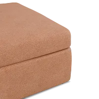 Destin Sutton Orange Fabric Cocktail Ottoman