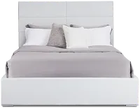 Doral White Uph Platform Bed