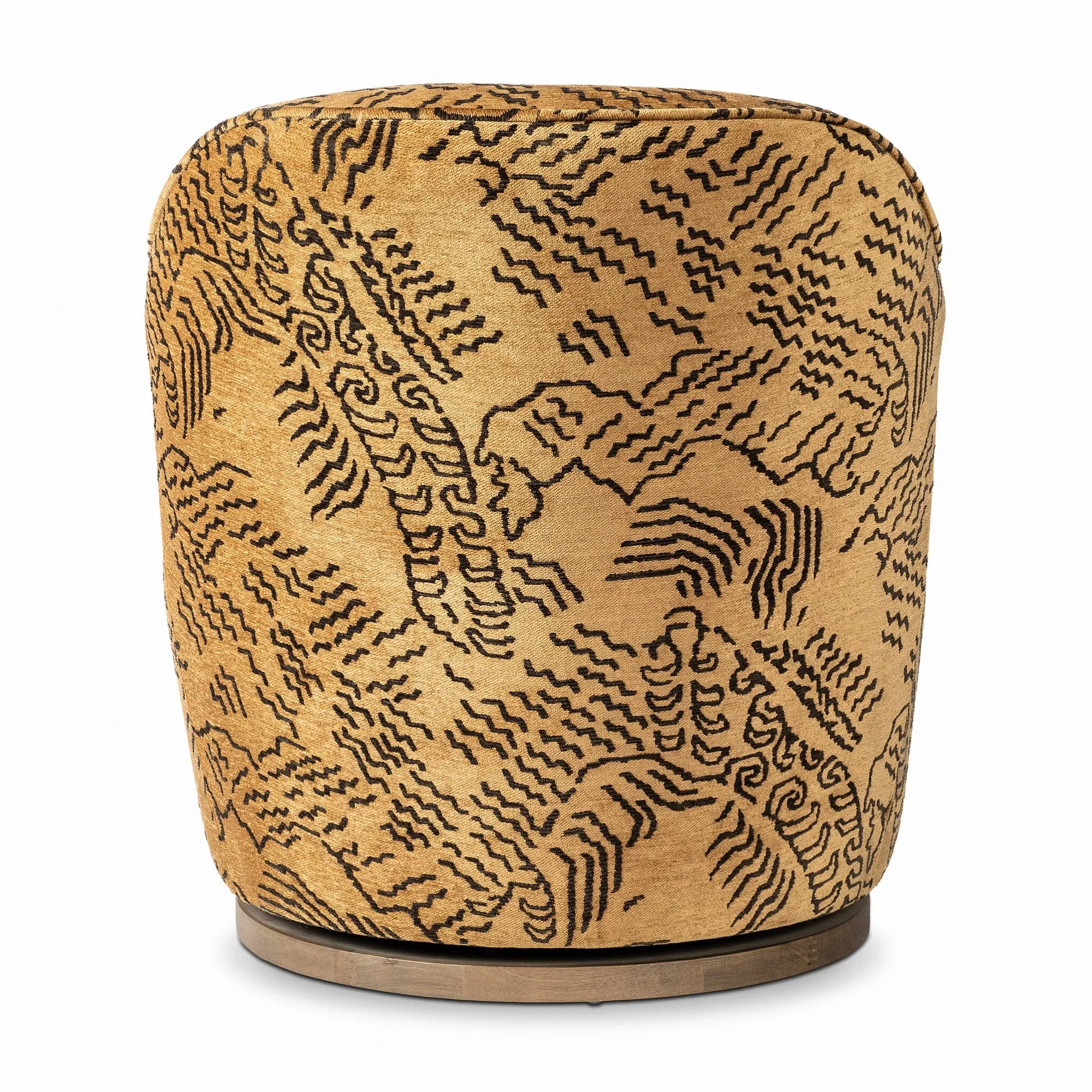 Four Hands Sevi Yellow Velvet Swivel Accent Chair