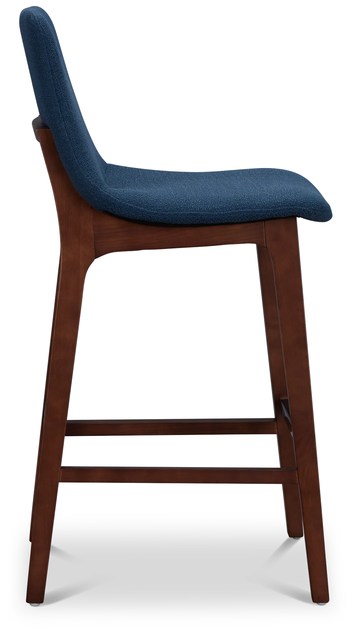 Hamilton Dark Blue Fabric 30" Upholstered Barstool