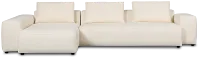 Cleo Light Beige Fabric Left Chaise Sectional