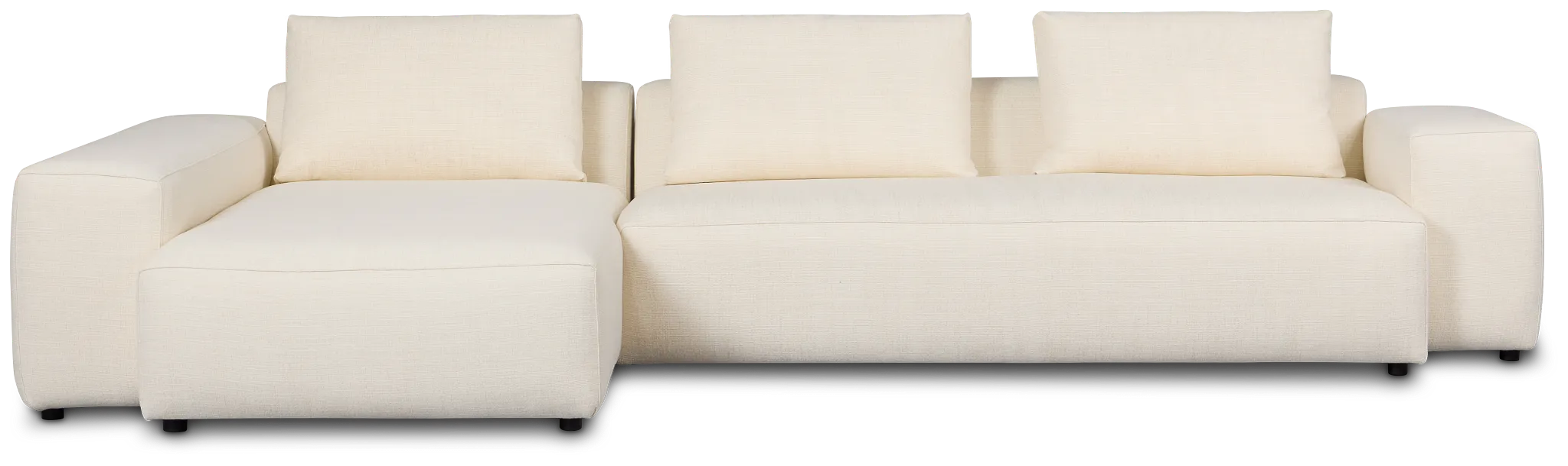 Cleo Light Beige Fabric Left Chaise Sectional