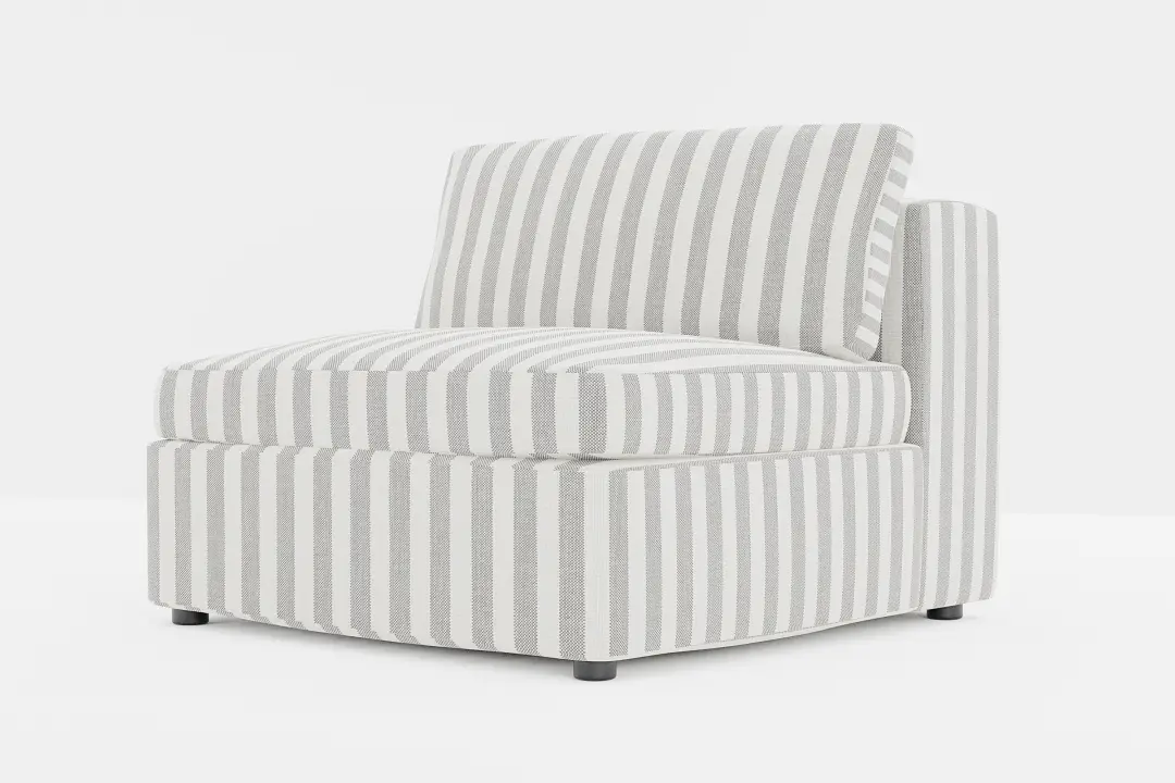 Destin Sea Lane Dark Gray Fabric Armless Chair Destin Sea Lane Dark Gray Fabric Armless Chair